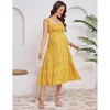 Maternity Dress Square Neck Sleeveless Smocked Ruffle Sleeve Baby Shower Photoshoot Summer Midi Dresses - 4 of 4