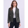INSPIRE CHIC Women's Notched Lapel Double-Breasted Pea Coat - 3 of 4