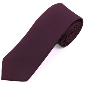 Men's Solid Color 2 Inch Wide And 57 Inch Long Slim Neckties - 1 of 4
