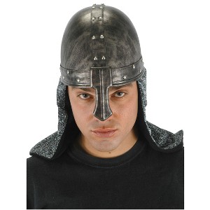 HalloweenCostumes.com  Men Men's Knight Helmet Hat, Gray/Yellow - 1 of 1