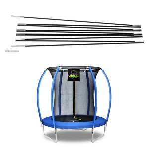 Moxie Fiber Glass Rods Replacement for Top-Ring Enclosure, Fits Moxie Round Trampoline with fully Curved Poles - 1 of 3
