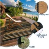 Outside Rug Modern Striped Plastic Straw Rug, Outdoor Reversible Rug, Waterproof UV-Resistant Carpet for Patio, Deck, Backyard - 4 of 4