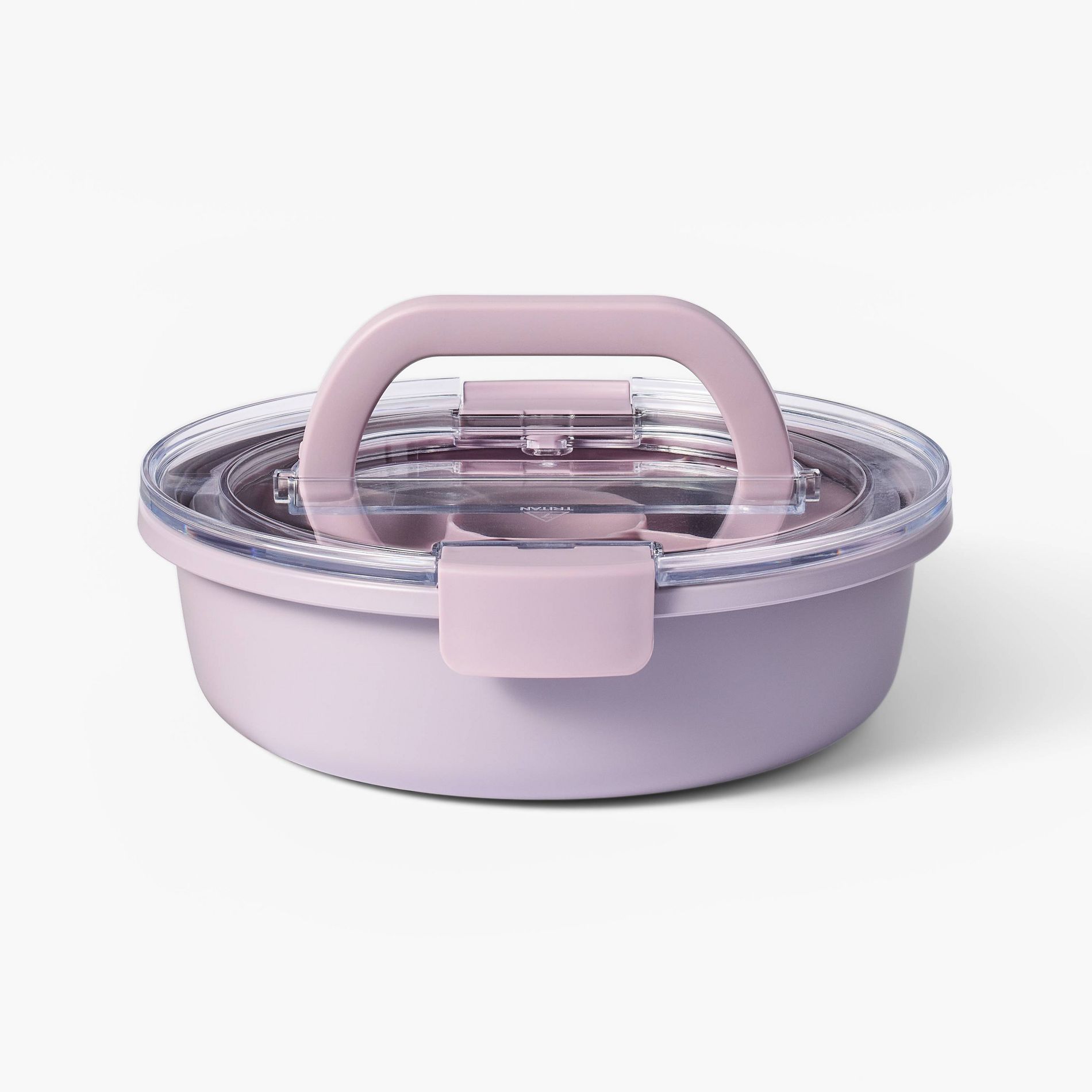 Personal Round Plastic Snacklebox Lavender - Figmint™