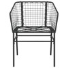 vidaXL Patio Chairs - Black Poly Rattan, Outdoor Garden Seating with Steel Frame - Set of 2 - 4 of 4