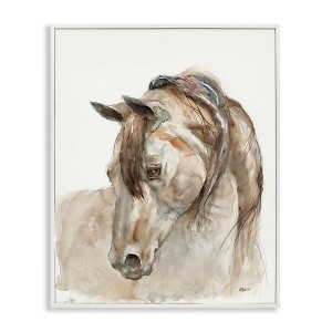 Stupell Industries Gentle Horse Portrait Farm Watercolor Detail Framed Giclee Art - 1 of 4
