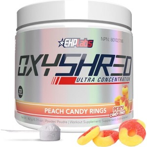 EHPlabs OxyShred Thermogenic Pre Workout & Fat Burner - Clinically Proven  Preworkout Powder with Acetyl L Carnitine - Peach Candy Rings, 33 Servings  : Target