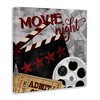 Stupell Industries Movie Night Cinema Reel Entertainment Ticket Sign Canvas Art, 24" x 24" - 2 of 4