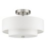 Livex Lighting Claremont 2 - Light Semi-Flush Mount in  Brushed Nickel - 2 of 4
