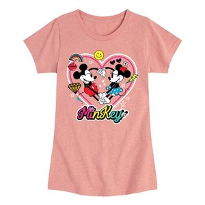 Girls' - Disney - Mickey Minnie Minkey Fitted Short Sleeve Graphic T-Shirt - 1 of 4