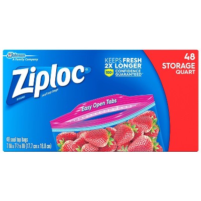 Ziploc Storage Quart Bags : Target