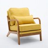 SEYNAR Mid Century Boucle Uplostered Soild Wood Accent Armchair with Pillow - 3 of 4