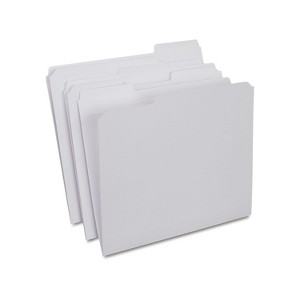 HITOUCH BUSINESS SERVICES Reinforced File Folder 3-Tab Letter Size White 100/Box TR508986/508986 - 1 of 4
