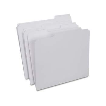 HITOUCH BUSINESS SERVICES Reinforced File Folder 3-Tab Letter Size White 100/Box TR508986/508986
