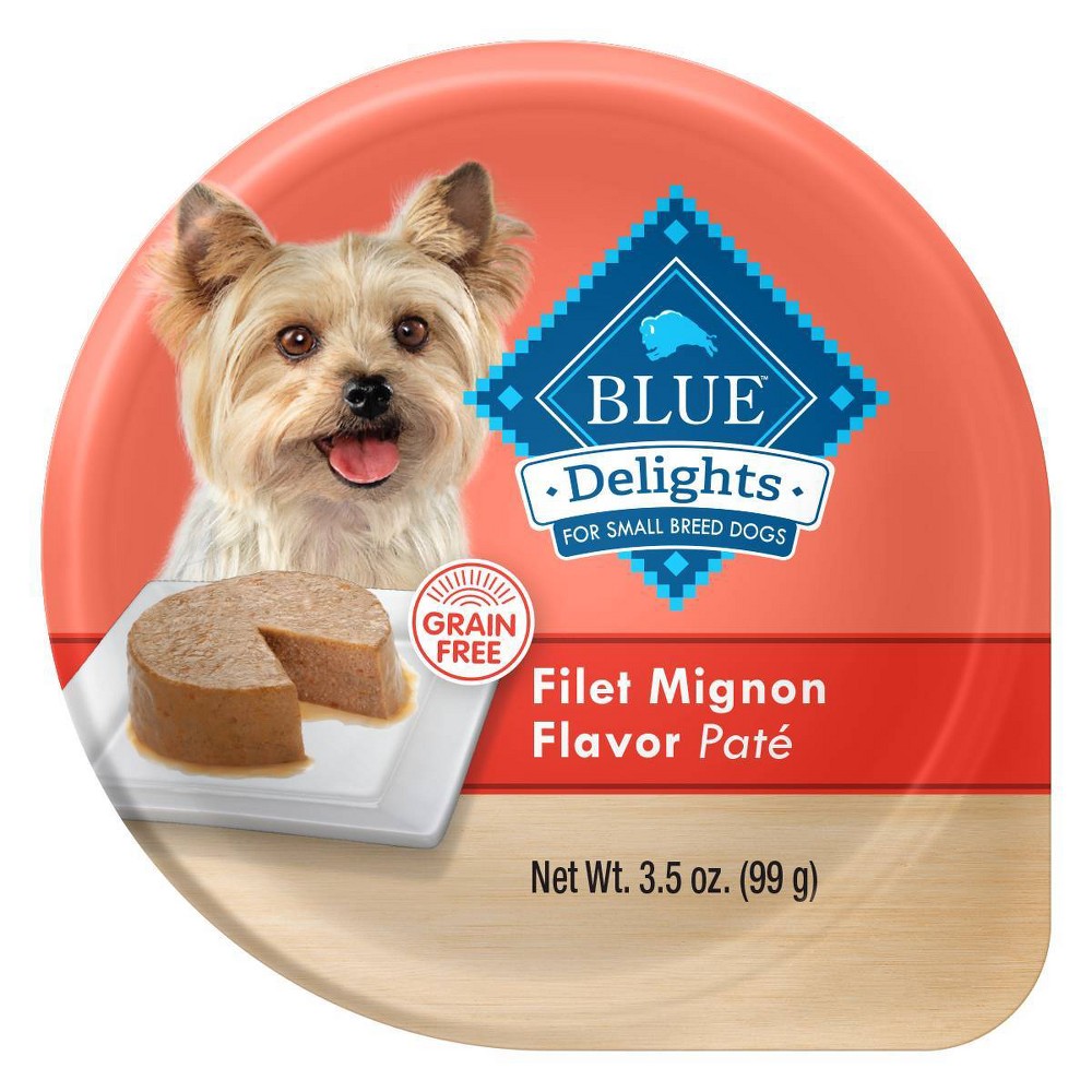 Best Selling Blue Buffalo Delights Grain Free Pat Small Breed Wet Dog Food Filet Mignon Flavor 3 5oz Accuweather Shop