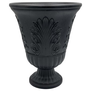 Classic Home & Garden 19 in. H X 16 in. D Plastic Larissa Urn Planter Black - 1 of 1
