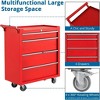 4-Drawer Tool Chest, Rolling Tool Box with Wheels and Lock System, Portable Storage Rolling Tool Chest for Warehouse, Workshop & Repair Shop - 3 of 4