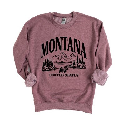 Simply Sage Market Women's Graphic Sweatshirt  Montana Forest Scene