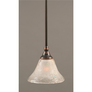 Toltec Lighting Any 1 - Light Pendant in  Black Copper with 7" Frosted Crystal Shade - 1 of 1