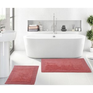Home Weavers Luxury Collection 100% Cotton Tufted Bathroom Rug Set, Non-Slip Latex Bath Rug Set - 1 of 4