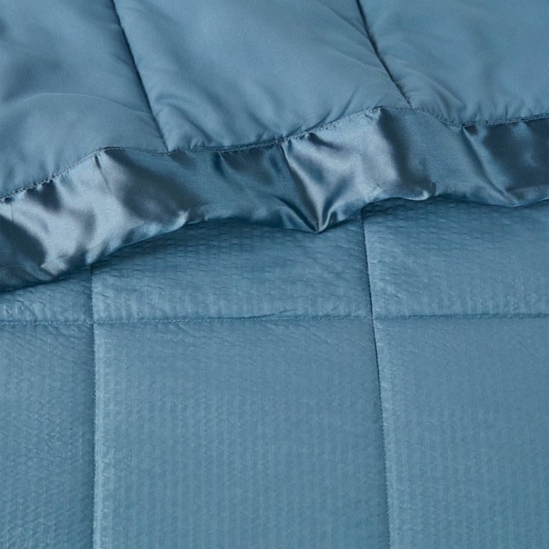 Parkman Oversized Down Alternative with Satin Trim Bed Blanket Slate Blue, 4 of 6