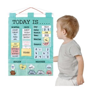 The Peanutshell Preschool Educational Wall Calendar - 53 Fabric Pieces for Months, Days, Years, Weather, & Seasons - 1 of 4