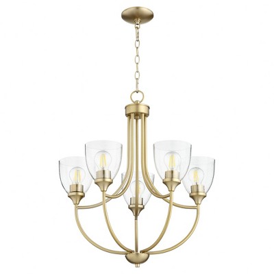 Quorum Lighting Enclave 5-Light Aged Brass Chandelier