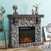 44" Freestanding Electric Fireplace Gray - Home Essentials - 4 of 4