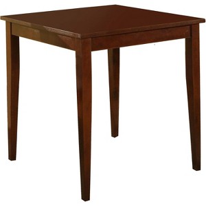 Kings Brand Furniture - Kurmer Square Solid Wood Dining Room Kitchen Table, Cappuccino - 1 of 4