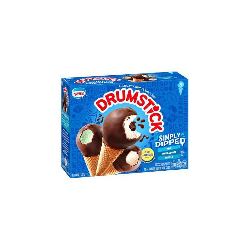 Nestle Simply Dipped Drumstick Frozen Dessert Cones- 8ct, 3 of 13