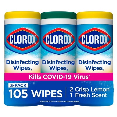 Clorox Bleach Free Disinfecting Wipes Value Pack - 105ct/3pk