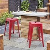 FDW Metal Bar Stools Set of 4 Counter Height Barstool Stackable Barstools  Indoor Outdoor Patio Bar Stool Home Kitchen Dining Stool - 3 of 4
