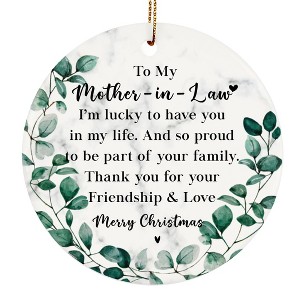 Mother in Law Christmas Ornament, Mother-in-Law Two-Sides Printed Ornament - 1 of 4