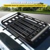VEVOR Universal 64x40 Inch Roof Basket, Basket Roof Rack, Aluminum Roof Mounted Cargo Rack with Bars XL-B, Black (63"X 40" Roof Rack) - 3 of 4