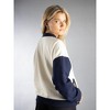 Jess by Meiko Women's Color-Blocked Snap Button Crew Neck Long Sleeve Varsity Jacket - 3 of 4