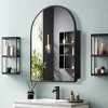 Lirago Bathroom Vanities Surface-mounted/Recessed Arch Bathroom Medicine Cabinet with Mirror with Adjustable Shelf 36x24 Black - 3 of 4