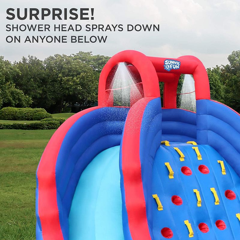 Sunny & Fun Inflatable Kids Backyard Double Water Slide Park, 4 of 8