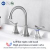 Munora 2-Handle 8-Inch Widespread Bathroom Sink Faucet, Brushed Nickel with 360° Swivel Spout and Pop-Up Drain - 4 of 4