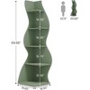 Lyngins Modern 5-Tier Corner Bookshelves,Sturdy Shelving Units,Plant Stand,Lightweight Book Racks,Wood Bookcases for Living Room,Office - 3 of 4