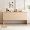 ELJGET Sideboard Buffet Cabinet, 4 Doors Accent Storage Cabinet, Console Table Coffee Bar for Kitchen, Hallway, Living Room - 3 of 4