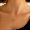 Evil Eye Necklace: 14K Gold Plated Blue CZ Diamond Boho Pendant for Women, Protection Gift - 4 of 4
