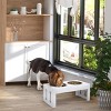 23" Elevated Dog Bowl Stand for Large Dogs,Raised Pet Feeder with 2 Stainless Steel Bowls,Decorative Wooden Bone Design Feeding Station–LAOTIES - 2 of 4