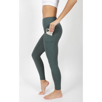 90 Degree by Reflex Womens Interlink High Waist Ankle Legging with Back  Curved Yoke - Sage - X Small