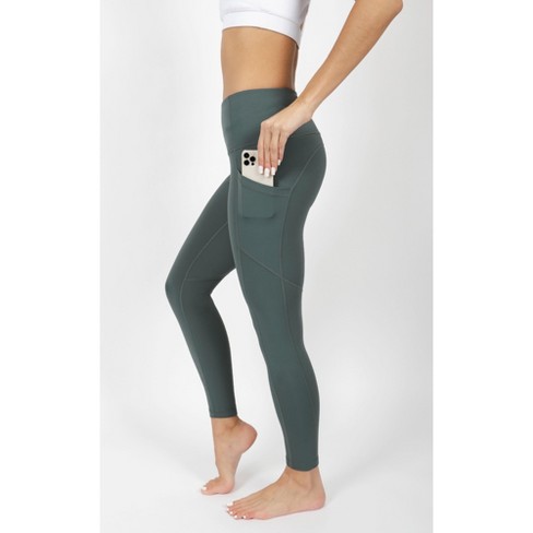 90 Degree By Reflex Womens Interlink High Waist Ankle Legging With Back  Curved Yoke - Military Green - Medium : Target