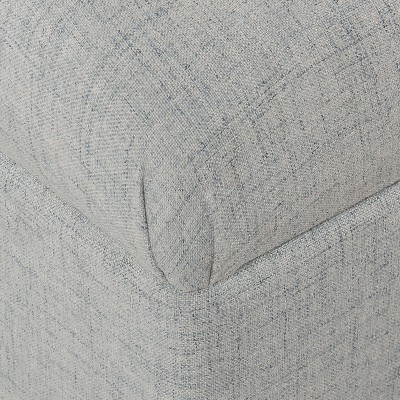 Light Gray Tufted Fabric Storage Bench with Wood Legs