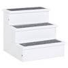 TopComfy Pet Step and Ramp 3 Step Non Slip Pet Stairs Carpeted Wooden for Cats Small Dogs Reaching Furniture Vehicles, White, 18.9"*5.7"*22.6" - 2 of 4