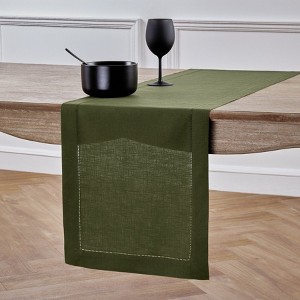 Solino Home Linen Classic Hemstitch Table Runner - 1 of 4