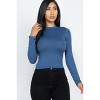 Slickblue Women's Jersey Mock Neck Shirt, Slim Fit Solid Long Sleeve Top, 9 Color Options, Size S-L - 3 of 4