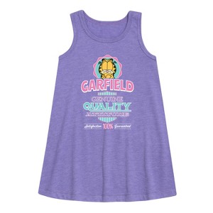 Girls' - Garfield - Genuine Attitude Graphic Sleeveless Aline Dress - 1 of 3