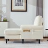 Sapphtopaz Modern Chenille Couches for Living Room with Backrest and Armrests Recliner Couch with Wooden Legs Soft Sleeper Sofa for Bedroom - 2 of 4