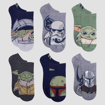 Boys' Star Wars: The Mandalorian 6pk Socks - Navy Blue